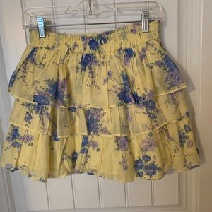 Loveshack fancy brynlee silk blend skirt NWT